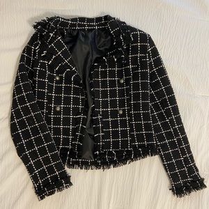 old money tweed blazer